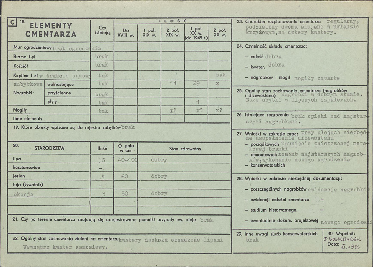 Karta cmentarza, skan nr 2