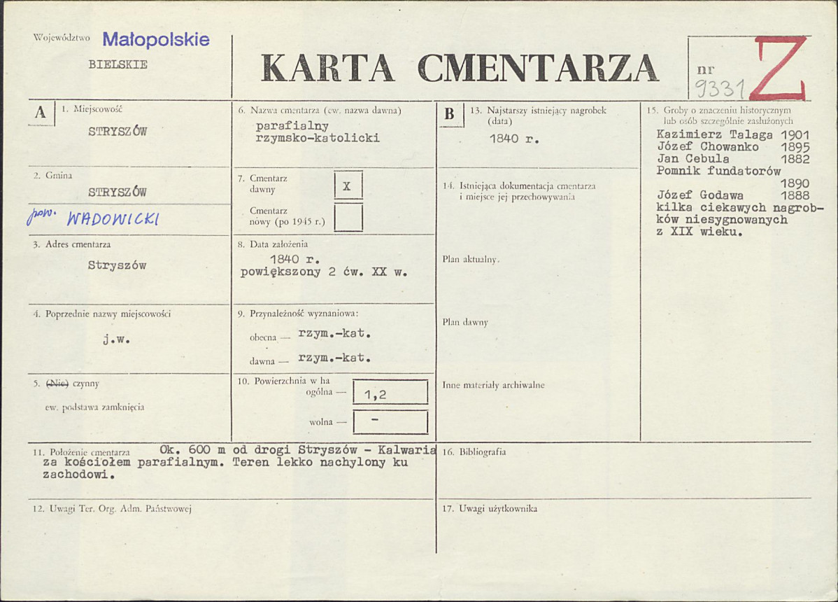 Karta cmentarza, skan nr 1