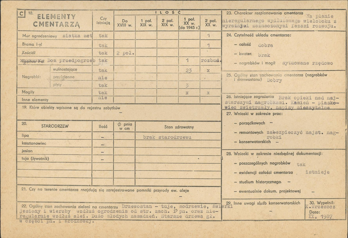 Karta cmentarza, skan nr 2