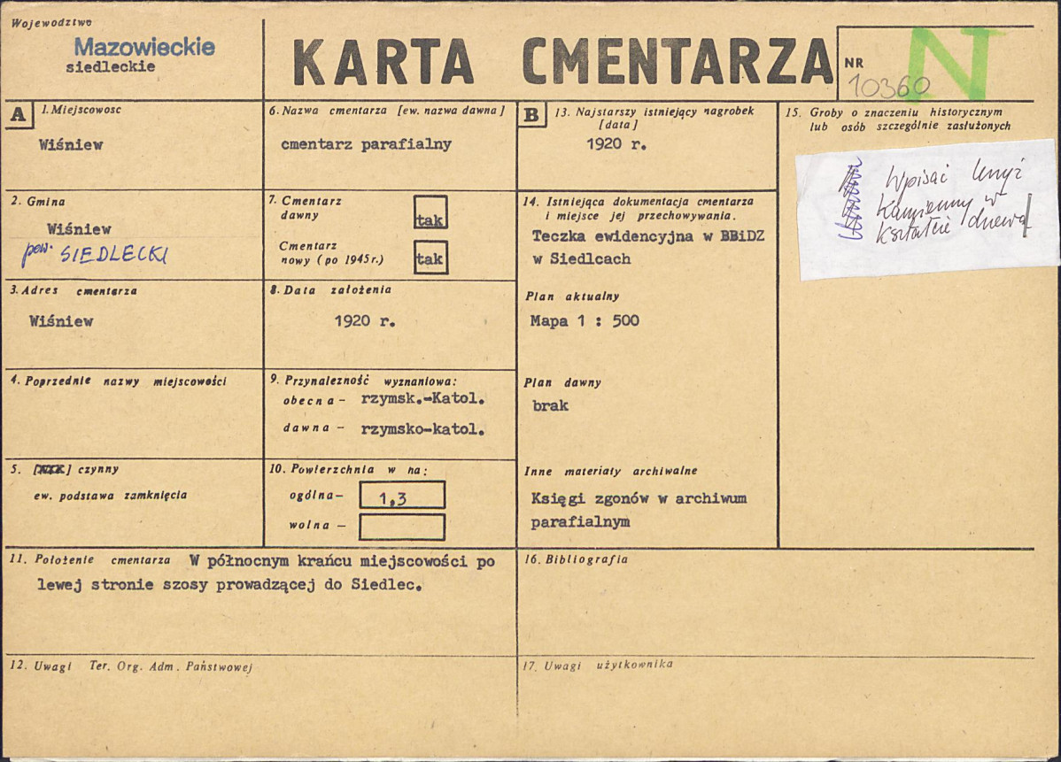 Karta cmentarza, skan nr 1