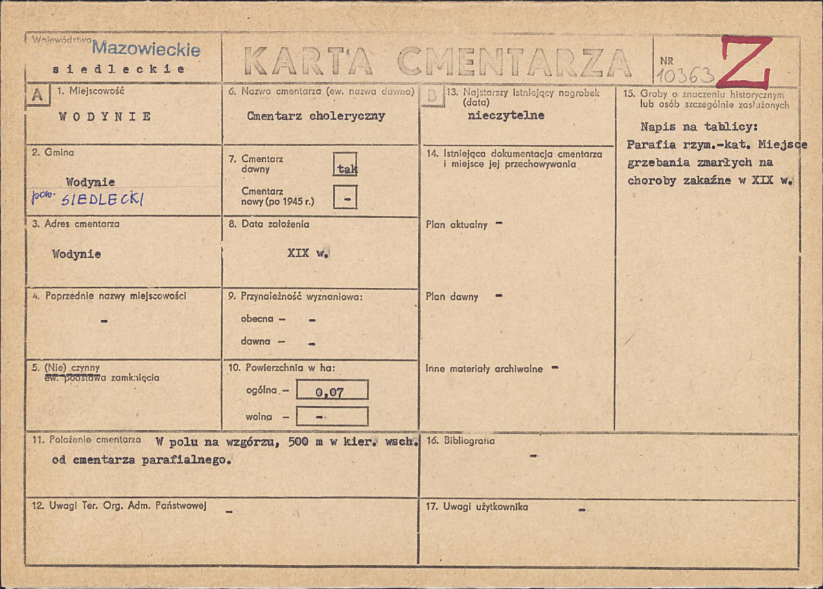 Karta cmentarza, skan nr 1
