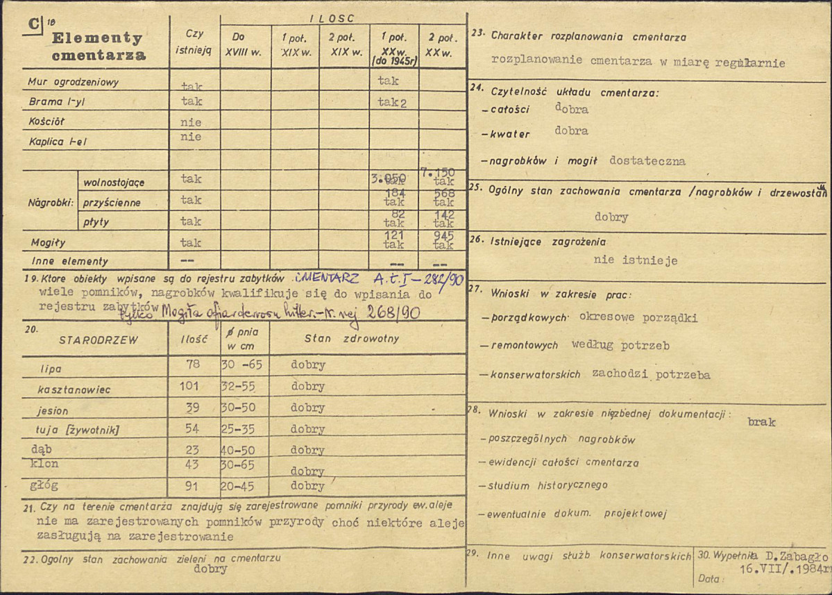 KC - Karta cmentarza, skan nr 2