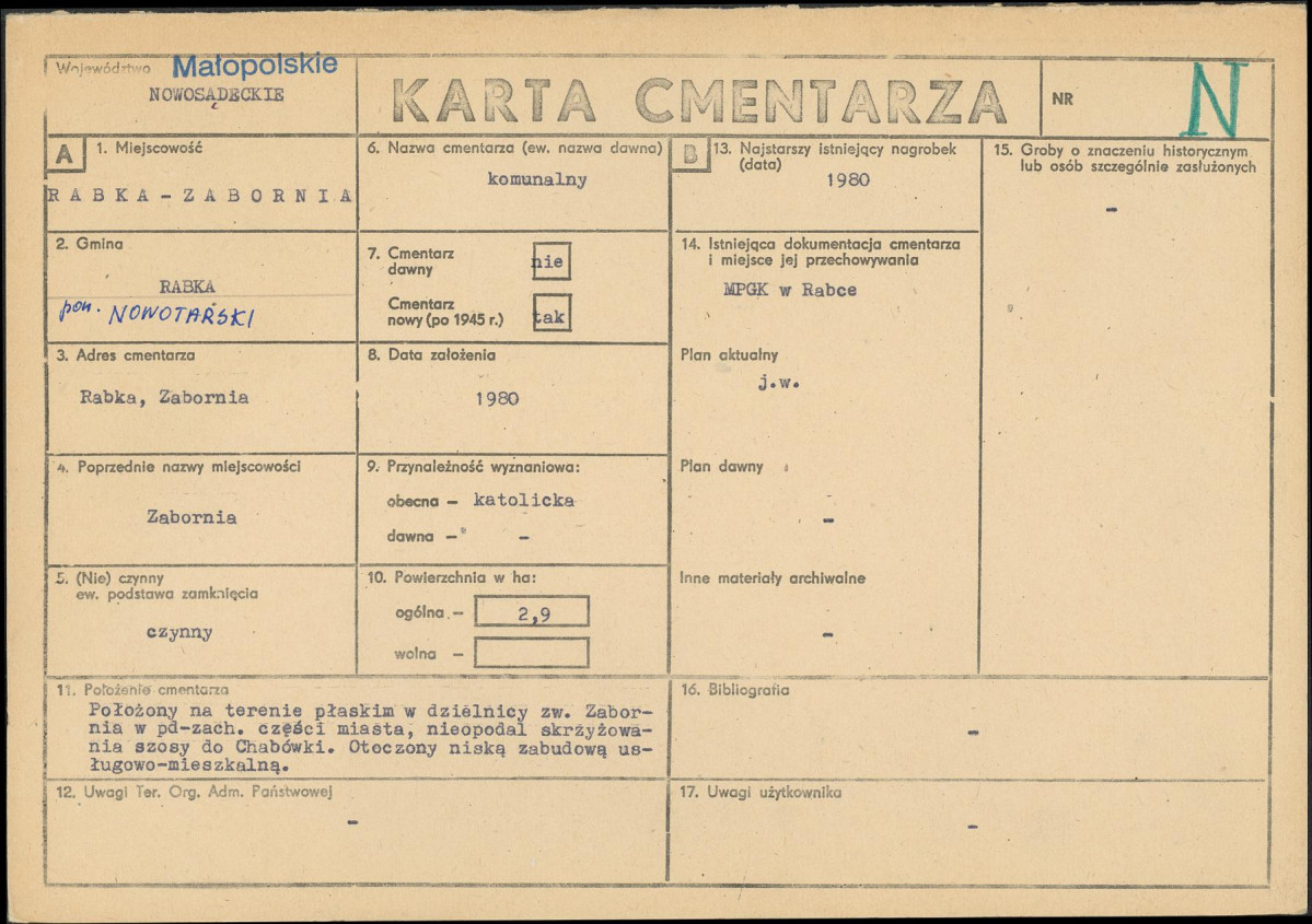 Karta cmentarza, skan nr 5