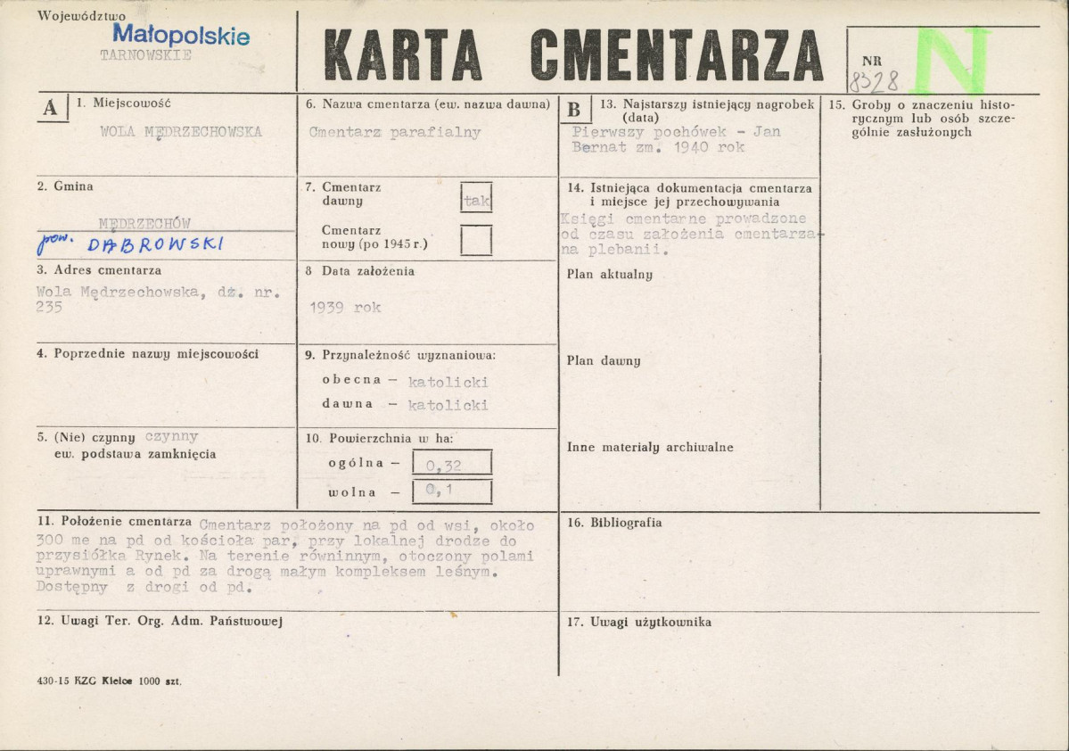 Karta cmentarza, skan nr 1