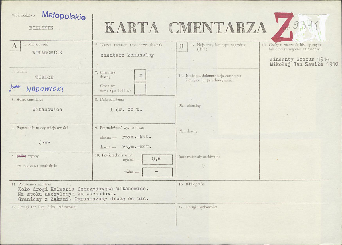 Karta cmentarza, skan nr 1