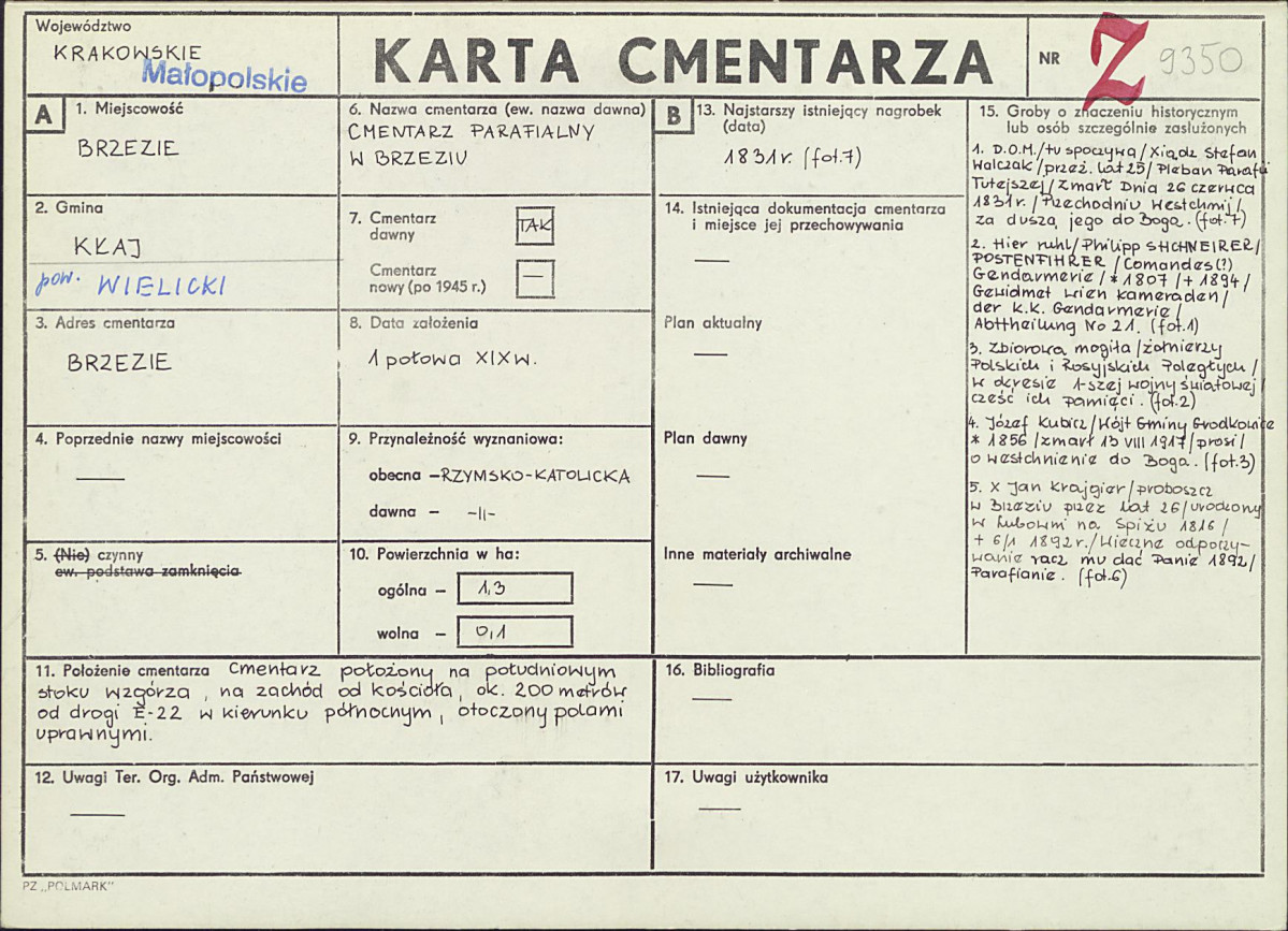 Karta cmentarza, skan nr 1