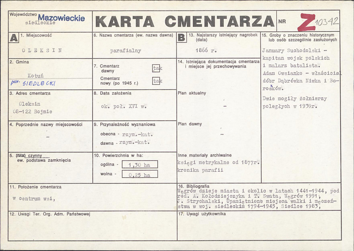 Karta cmentarza, skan nr 1