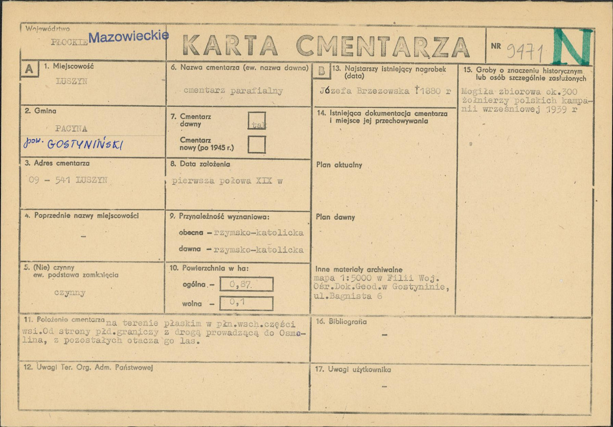 Karta cmentarza, skan nr 1