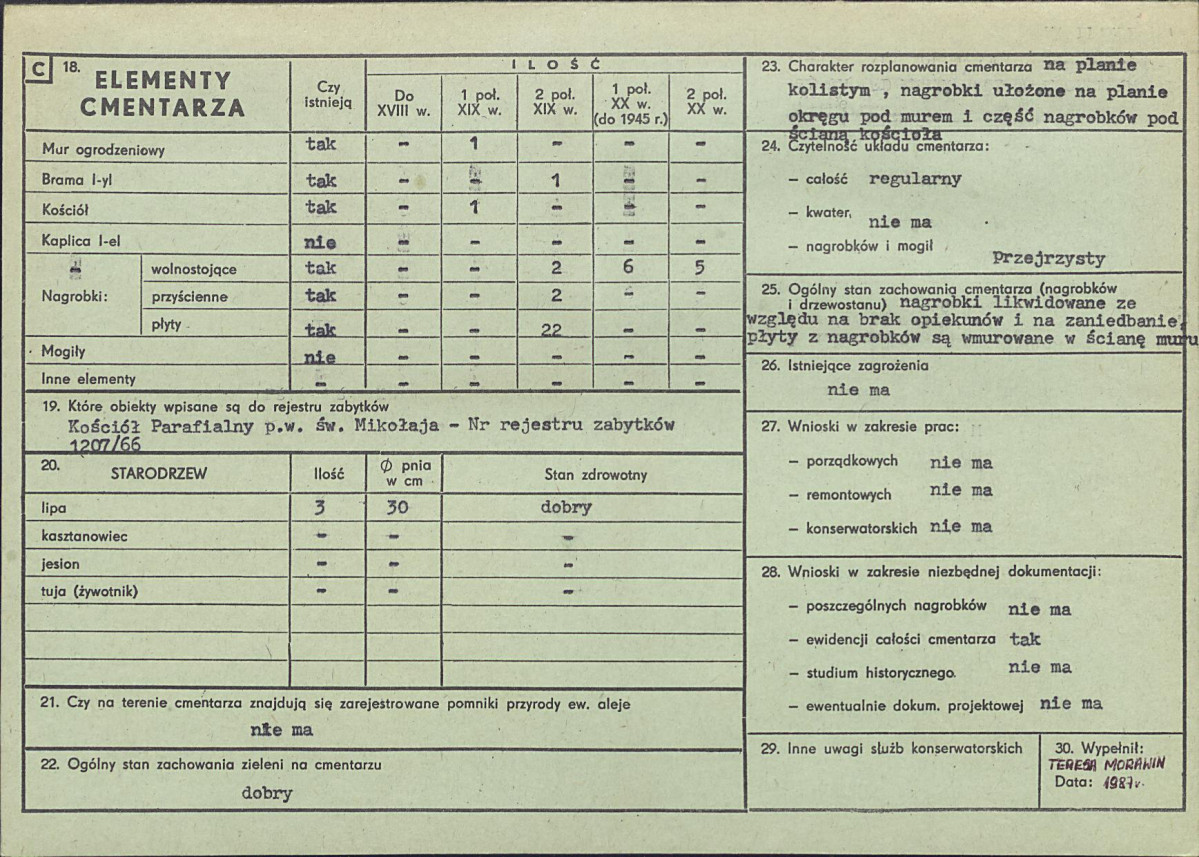 Karta cmentarza, skan nr 2