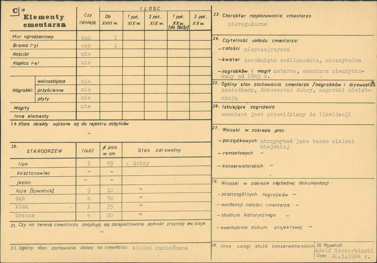 KC - Karta cmentarza, skan nr 2