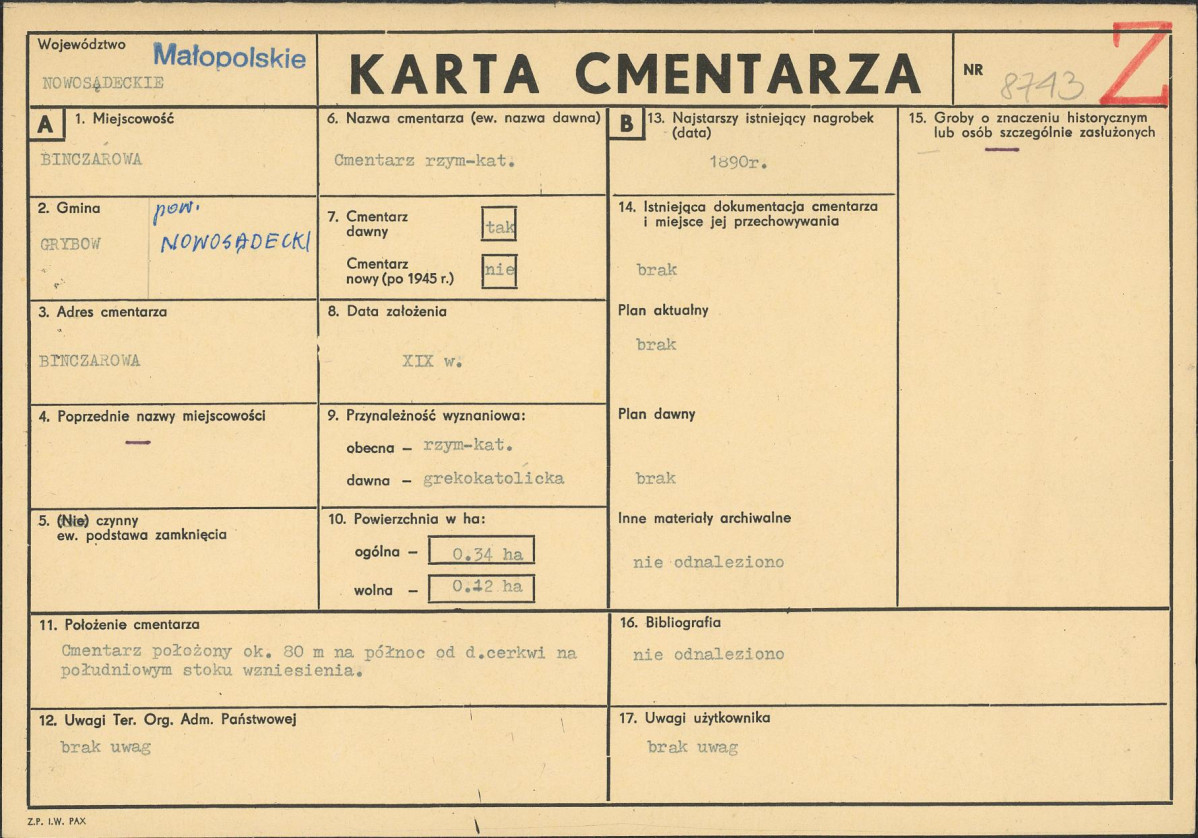 Karta cmentarza, skan nr 1