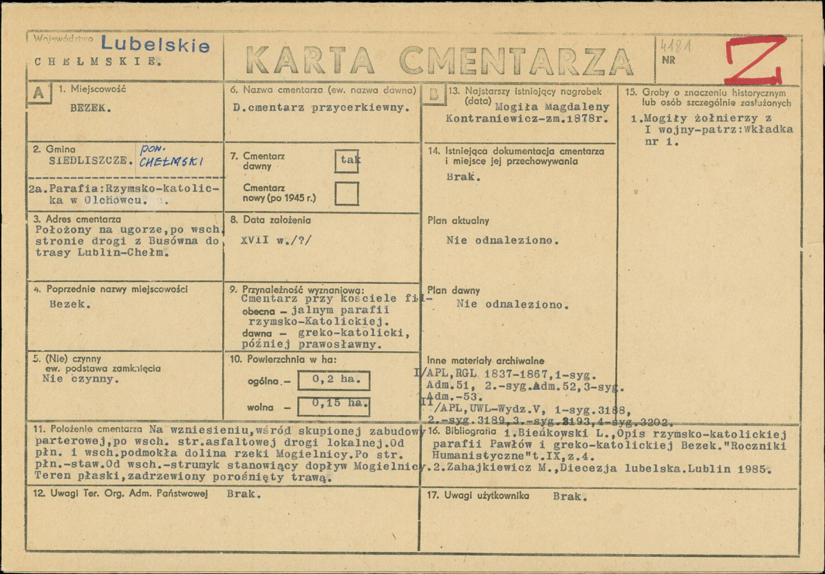 Karta cmentarza, skan nr 1