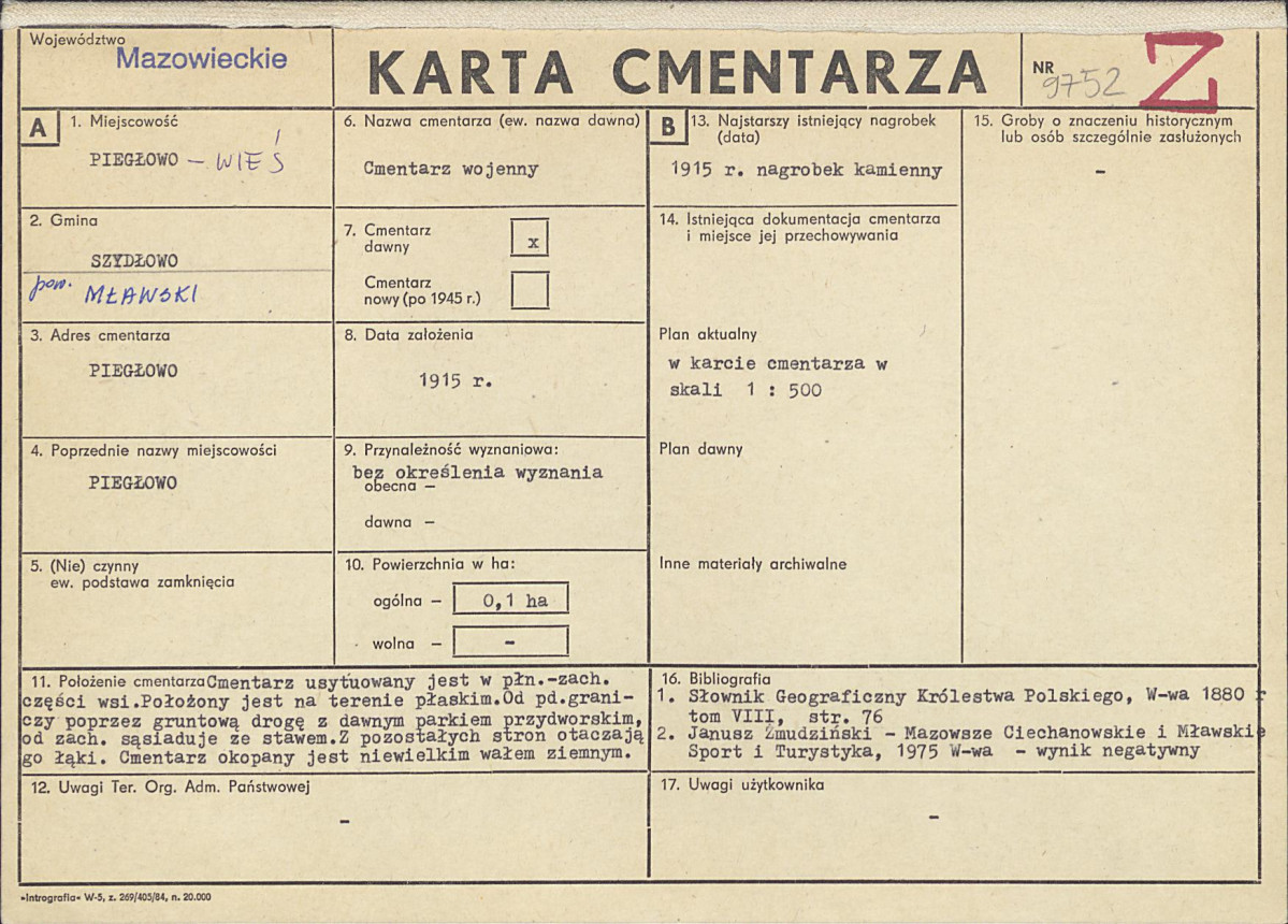 Karta cmentarza, skan nr 1