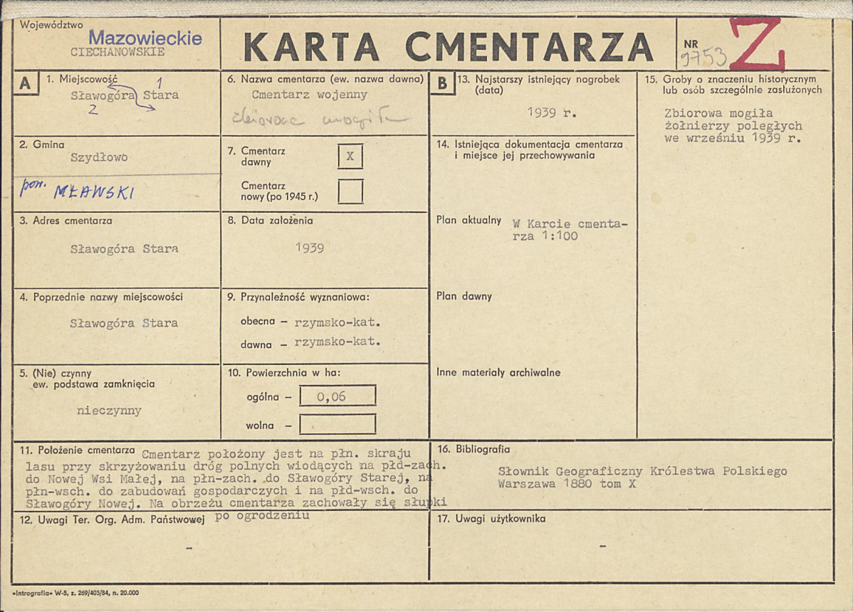 Karta cmentarza, skan nr 1
