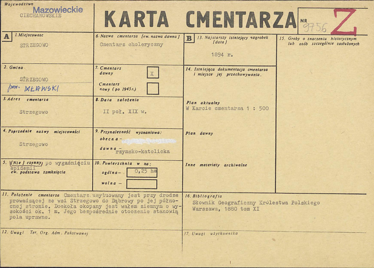 Karta cmentarza, skan nr 1
