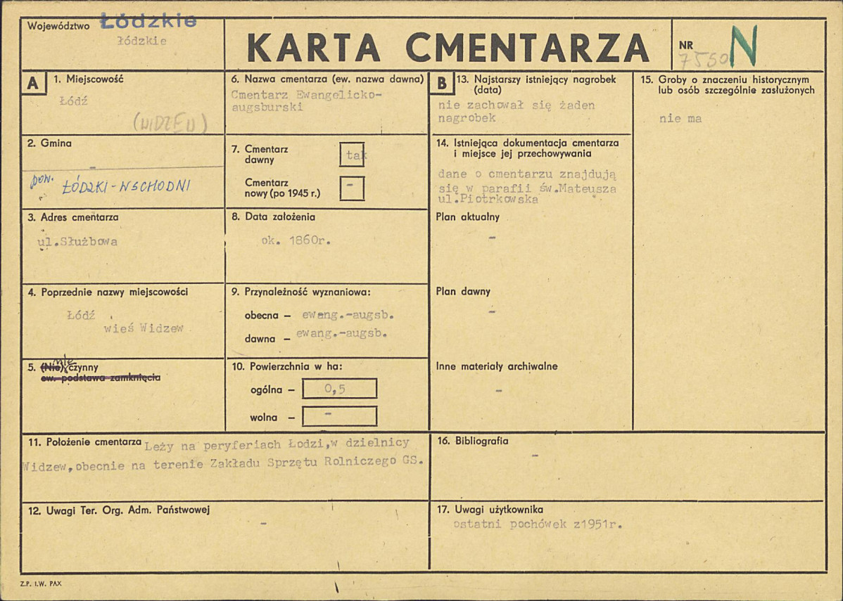 Karta cmentarza, skan nr 1