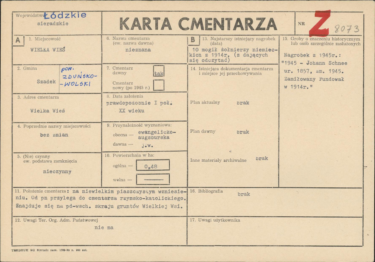 Karta cmentarza, skan nr 1