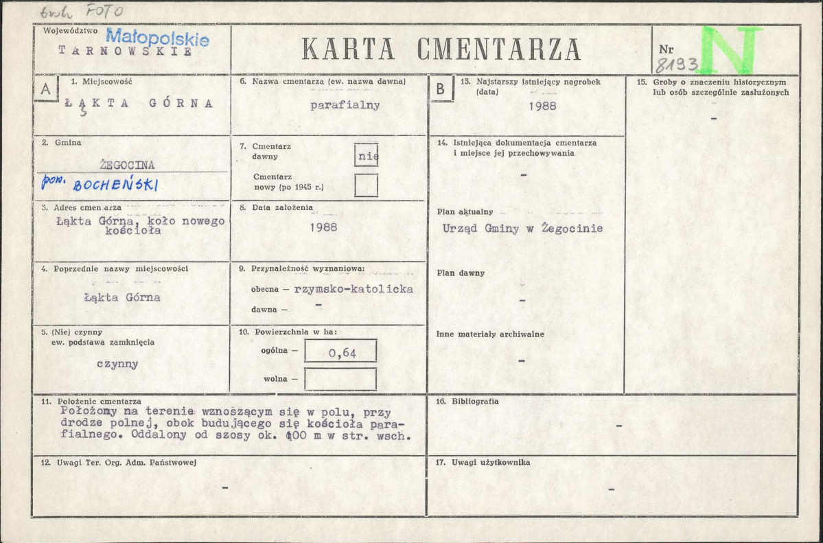 Karta cmentarza, skan nr 1