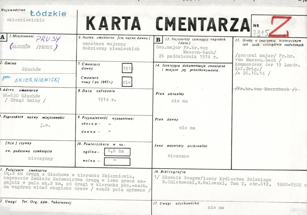 Karta cmentarza, skan nr 1