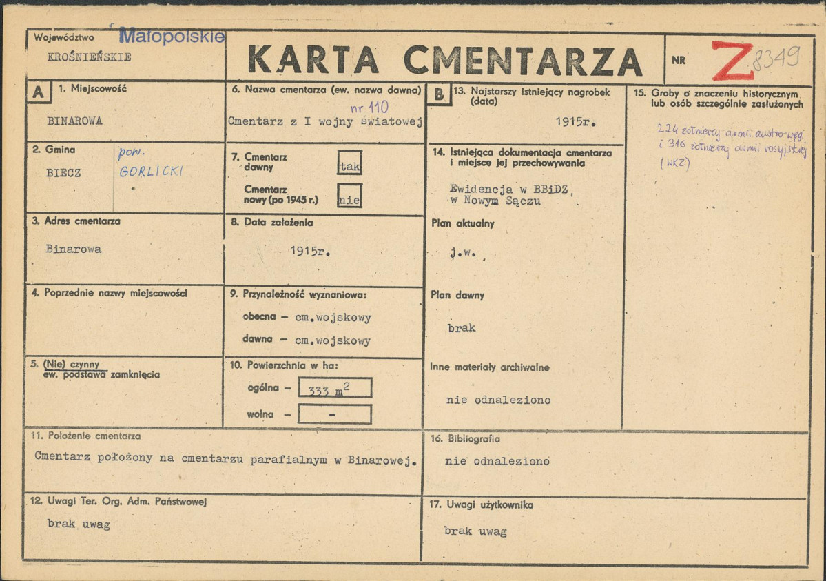 Karta cmentarza, skan nr 1