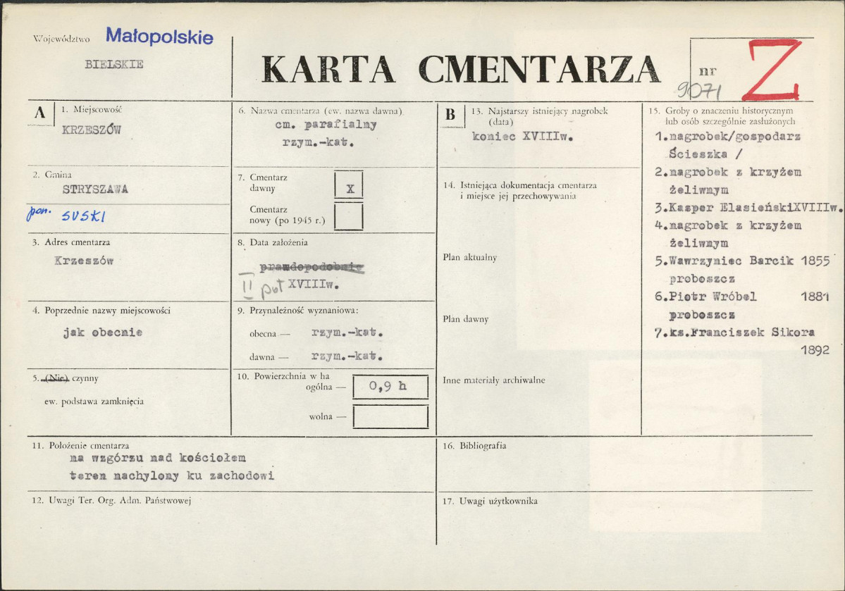 Karta cmentarza, skan nr 1
