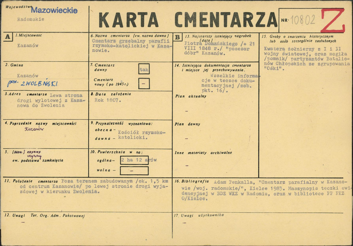Karta cmentarza, skan nr 1