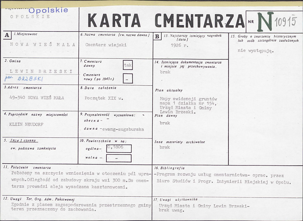 Karta cmentarza, skan nr 1