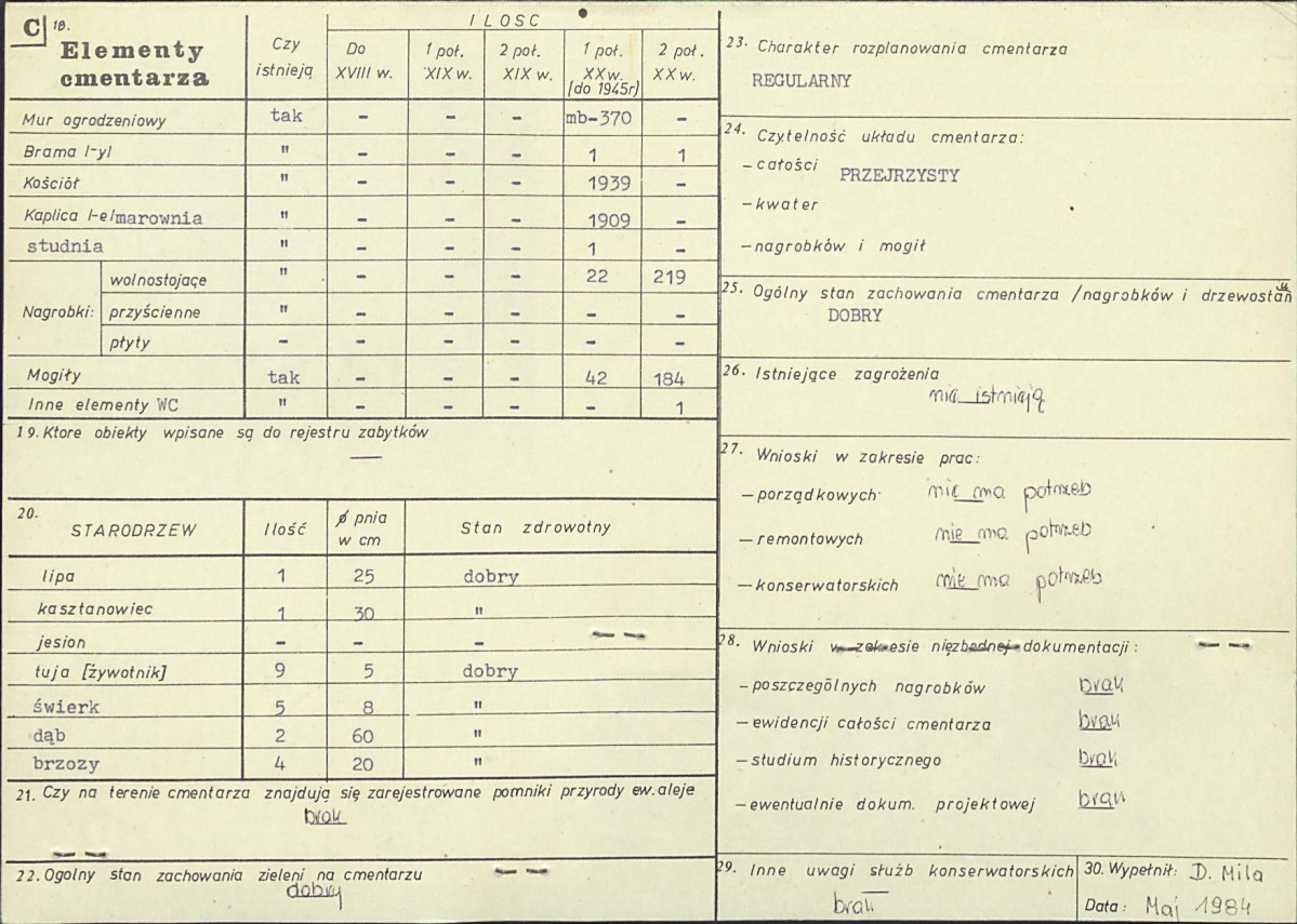 KC - Karta cmentarza, skan nr 2