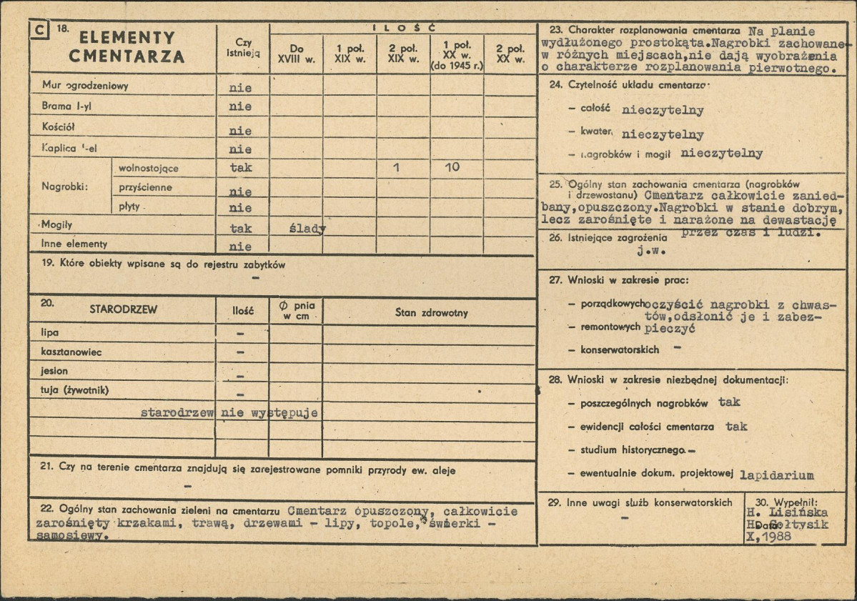Karta cmentarza, skan nr 2