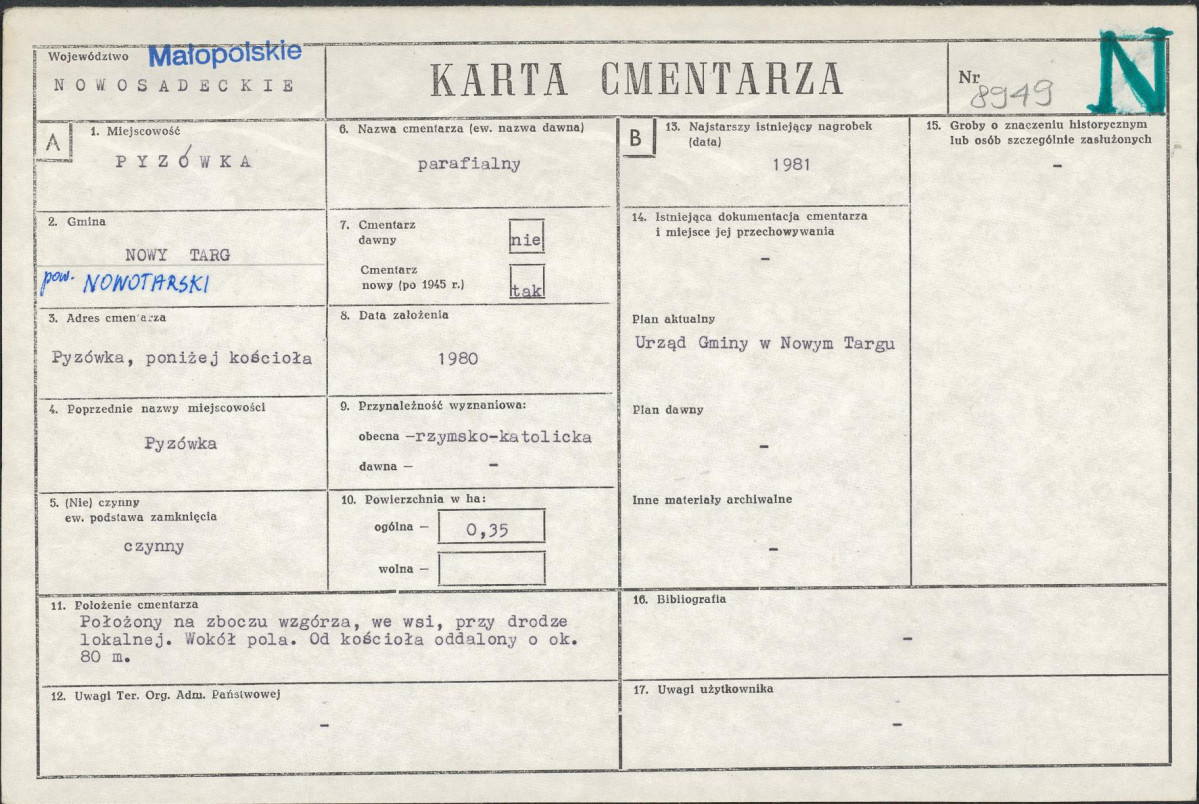 Karta cmentarza, skan nr 1