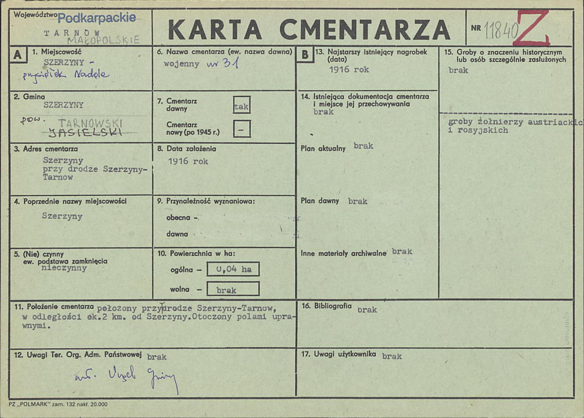 Karta cmentarza, skan nr 1