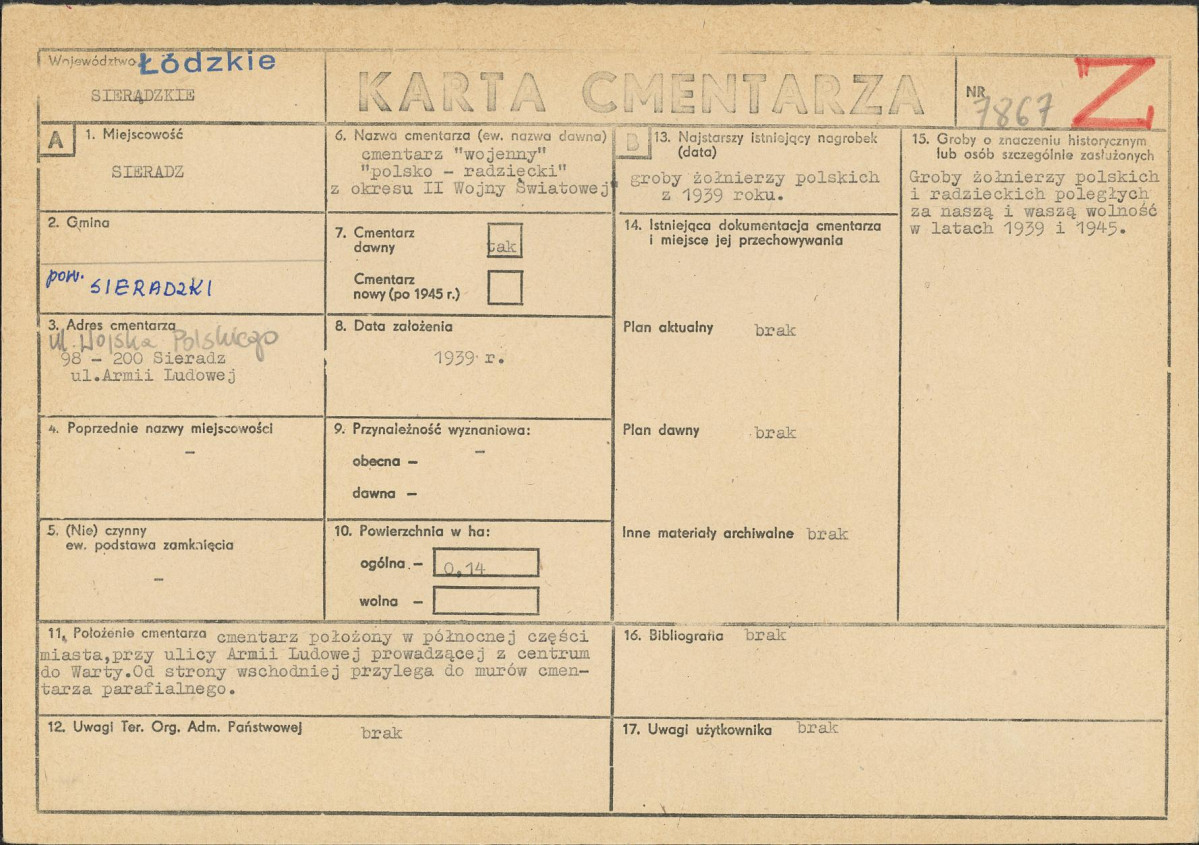 Karta cmentarza, skan nr 1