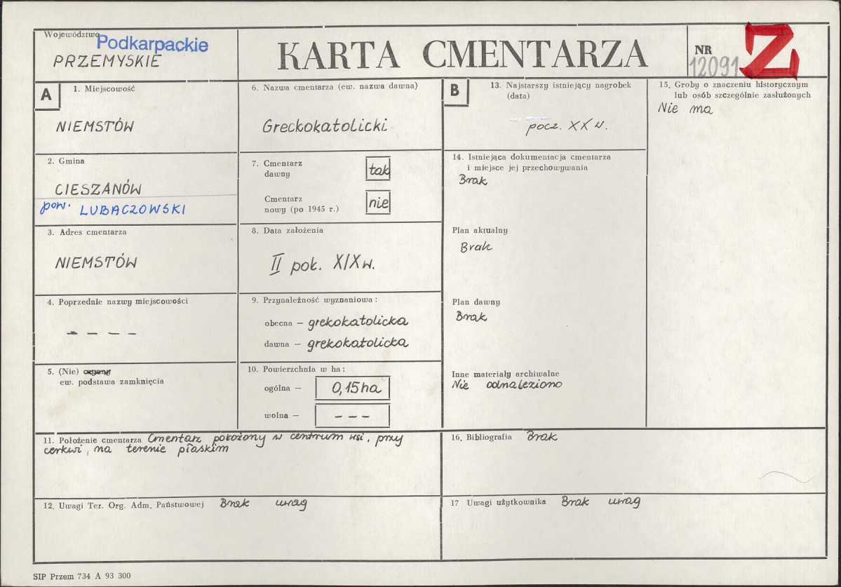 Karta cmentarza, skan nr 1