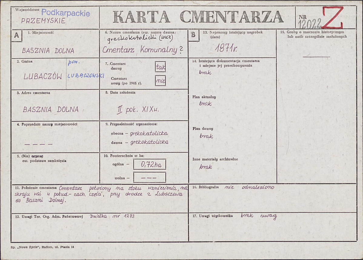 Karta cmentarza, skan nr 1