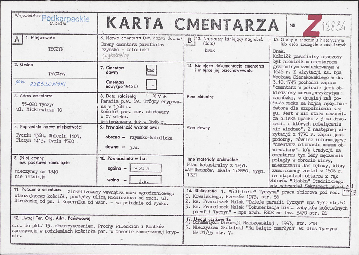 Karta cmentarza, skan nr 1