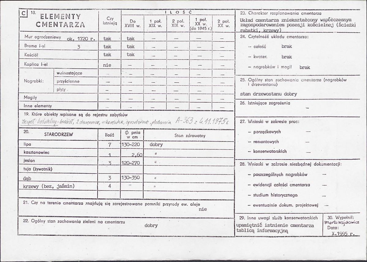 Karta cmentarza, skan nr 2