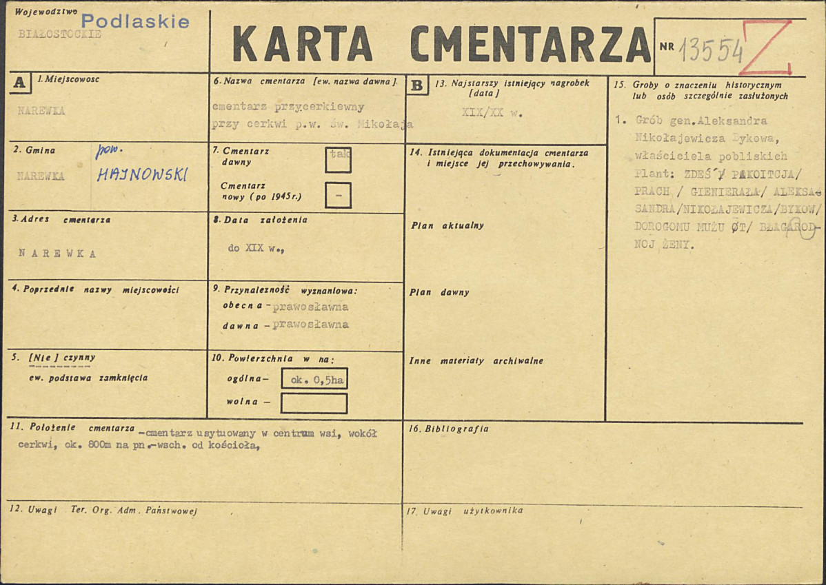Karta cmentarza, skan nr 1