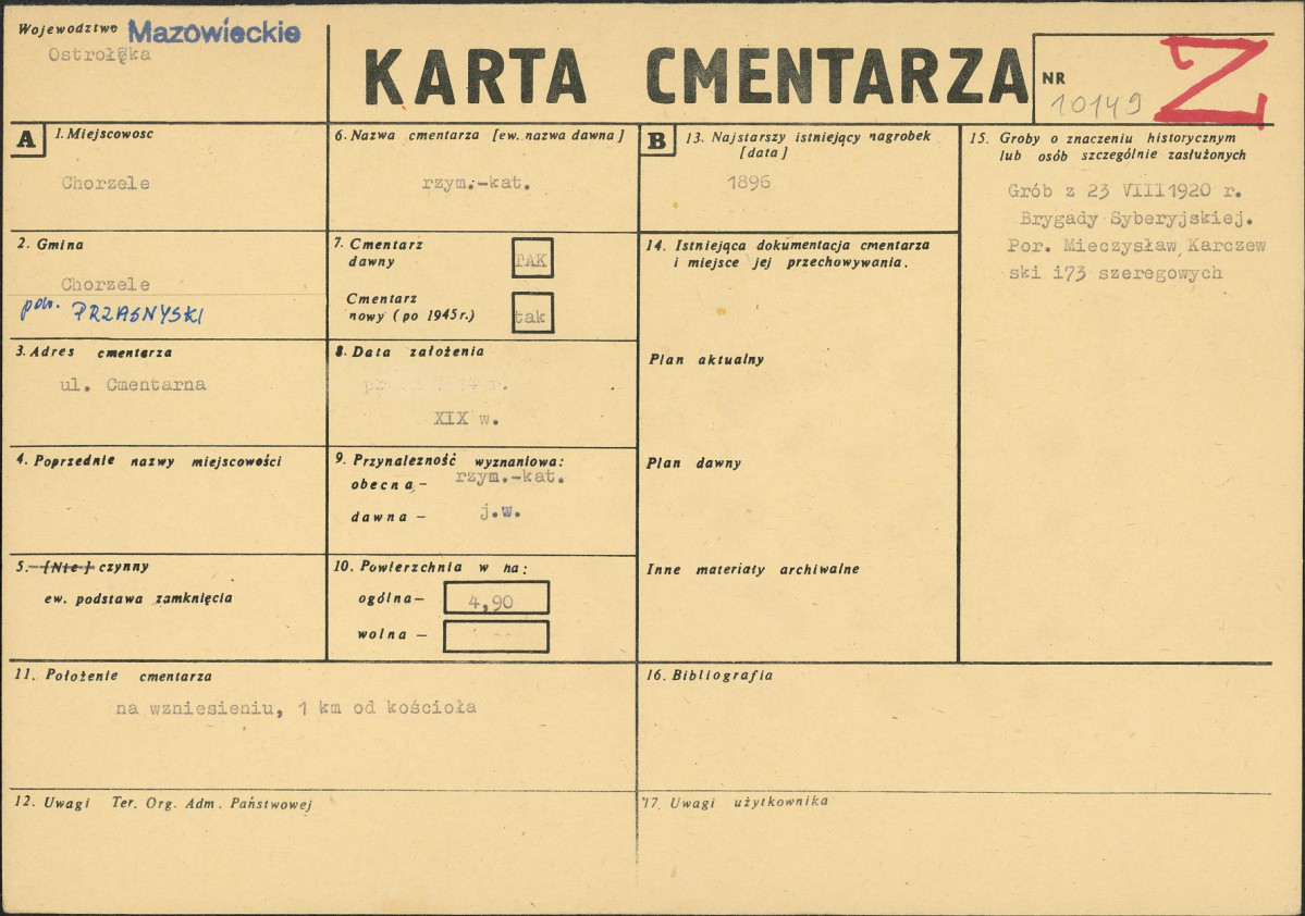 Karta cmentarza, skan nr 1