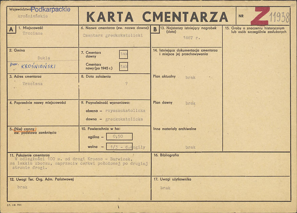 Karta cmentarza, skan nr 1