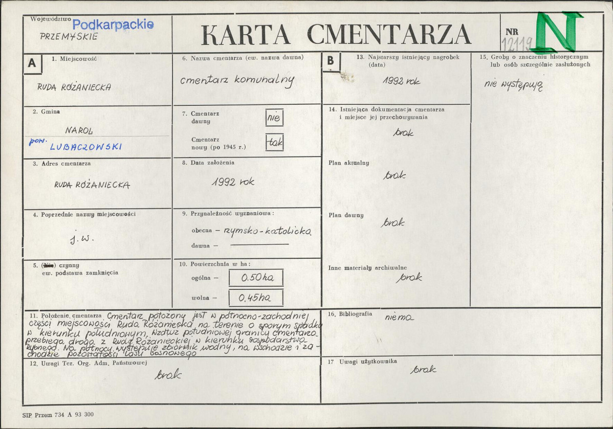 Karta cmentarza, skan nr 1