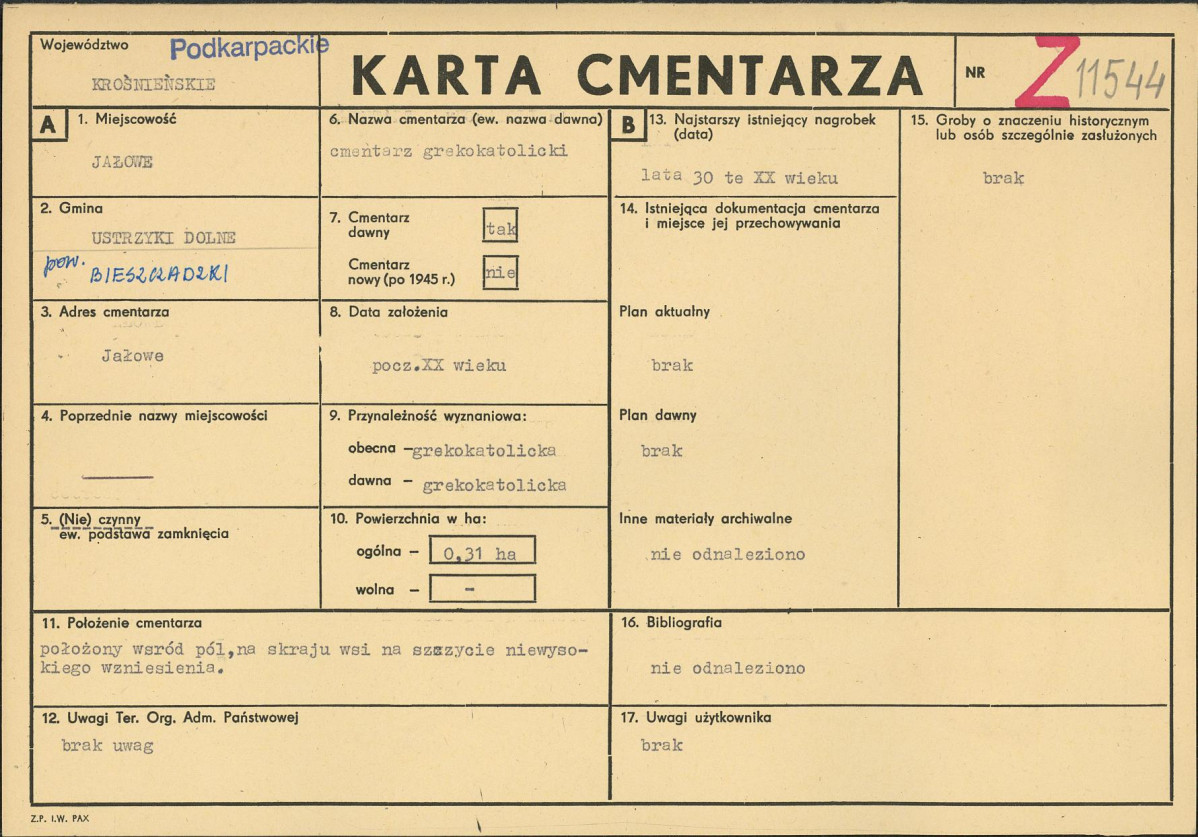 Karta cmentarza, skan nr 1