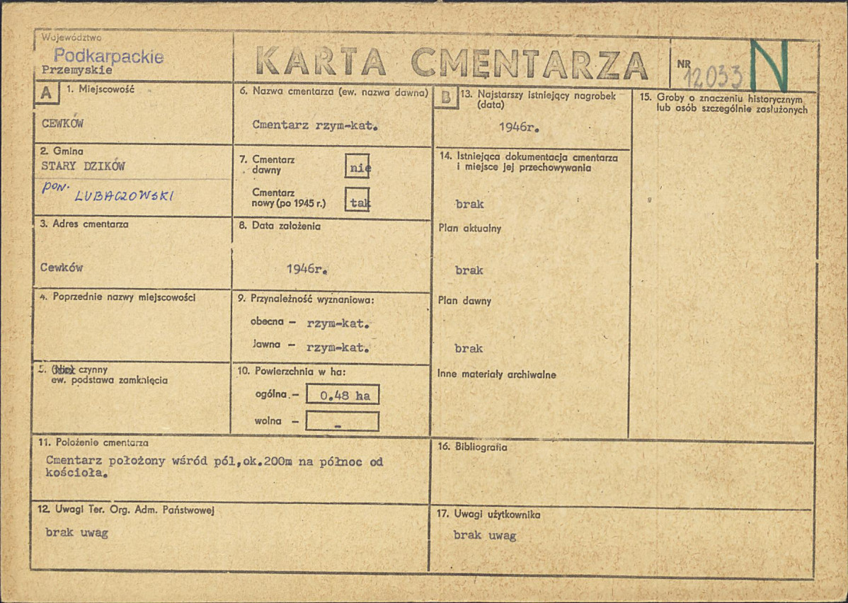 Karta cmentarza, skan nr 1