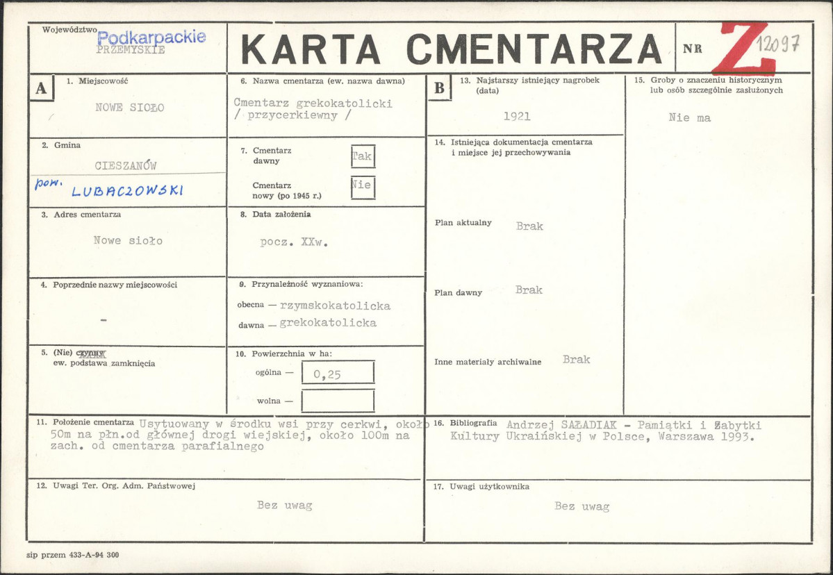 Karta cmentarza, skan nr 1