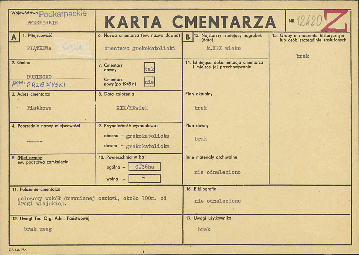 Karta cmentarza, skan nr 1