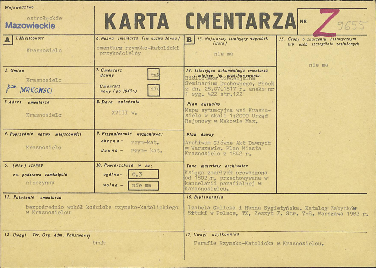 Karta cmentarza, skan nr 1