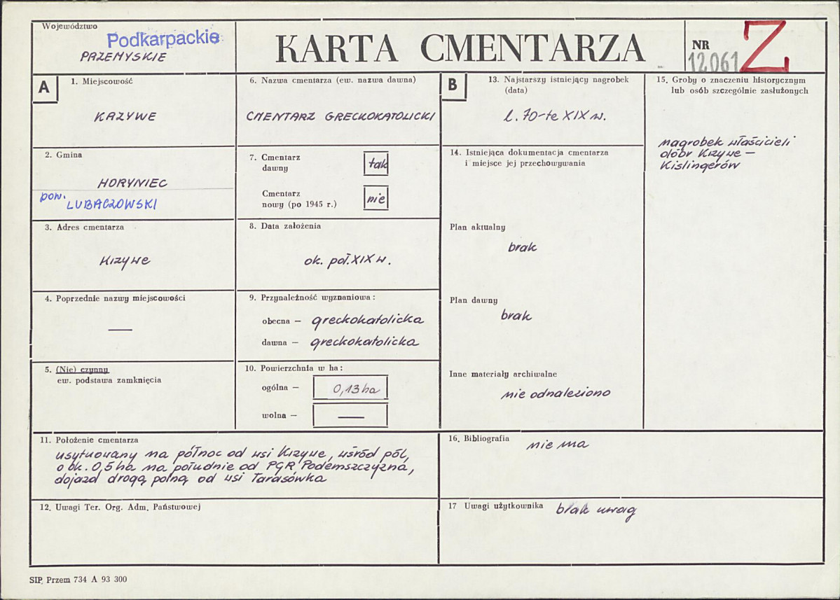 Karta cmentarza, skan nr 1
