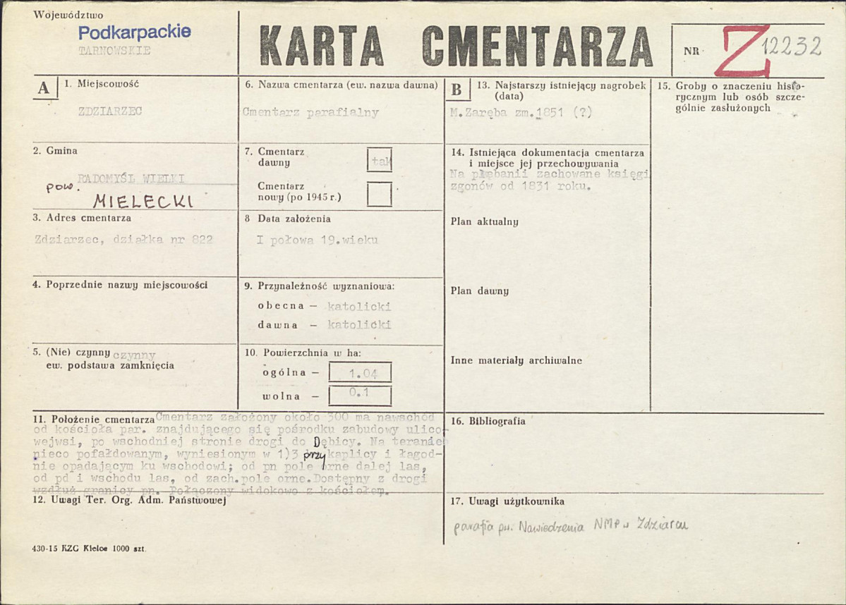 Karta cmentarza, skan nr 1