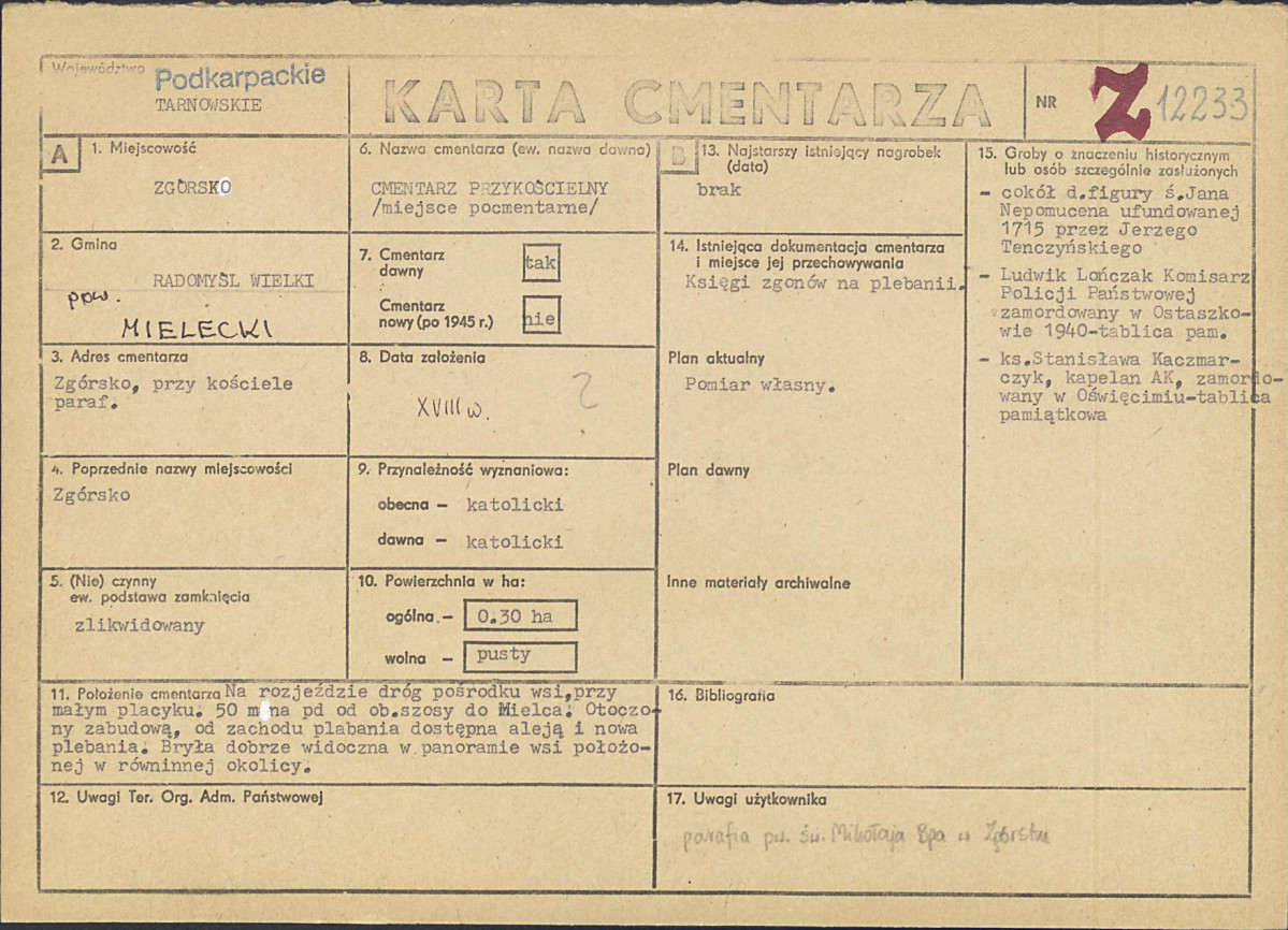Karta cmentarza, skan nr 1