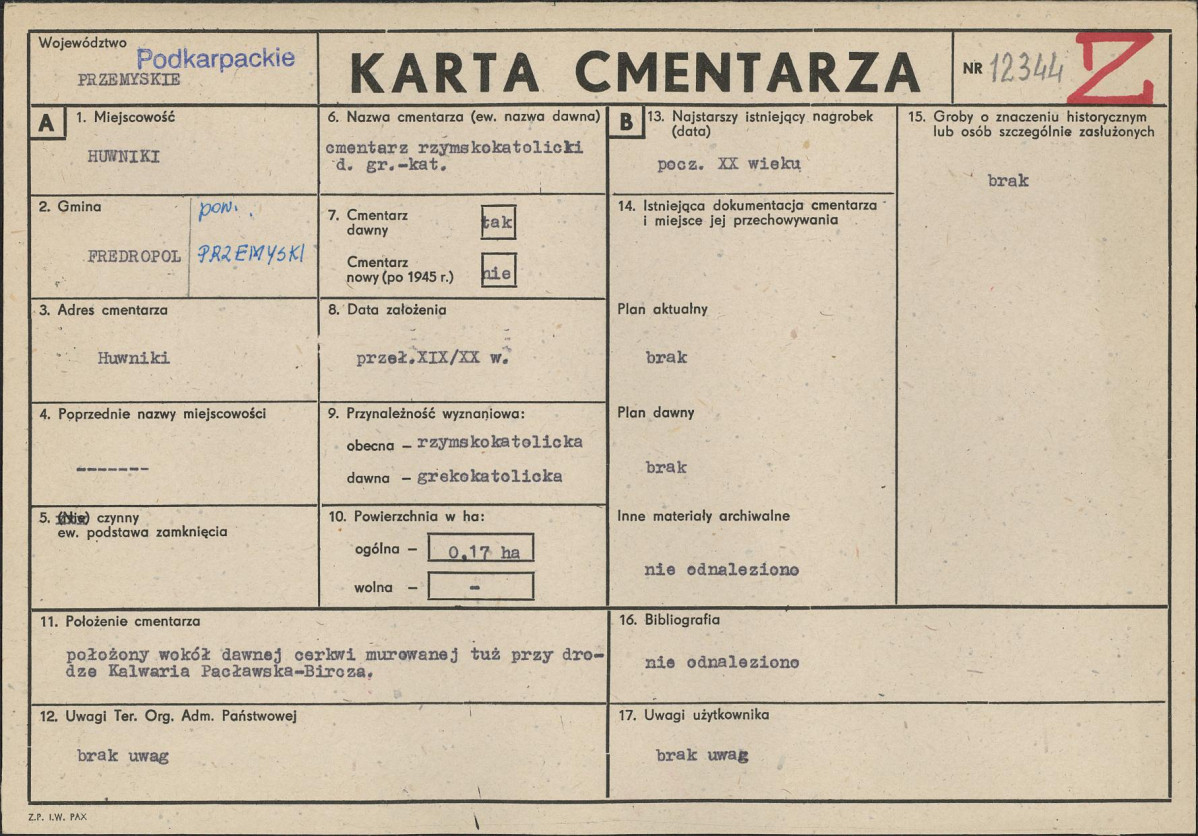 Karta cmentarza, skan nr 1