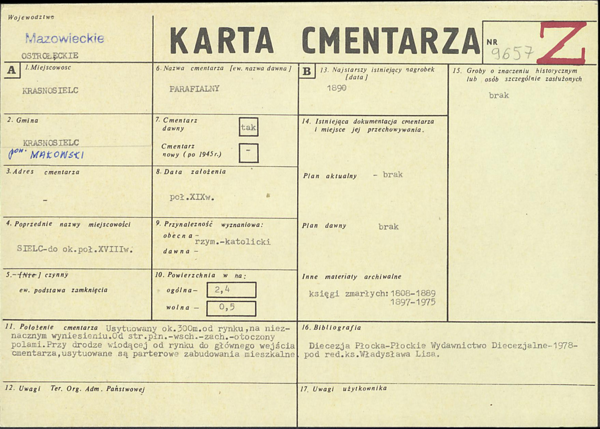 Karta cmentarza, skan nr 1